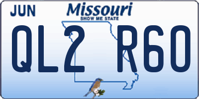 MO license plate QL2R6O