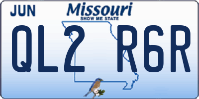 MO license plate QL2R6R