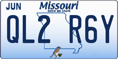 MO license plate QL2R6Y