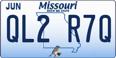 MO license plate QL2R7Q