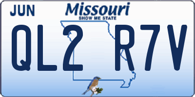 MO license plate QL2R7V
