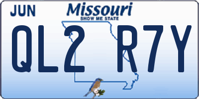 MO license plate QL2R7Y