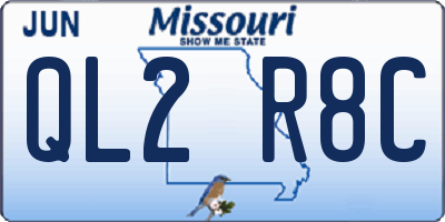 MO license plate QL2R8C