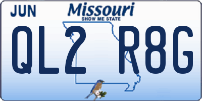 MO license plate QL2R8G