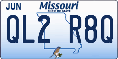 MO license plate QL2R8Q