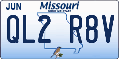 MO license plate QL2R8V