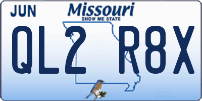 MO license plate QL2R8X