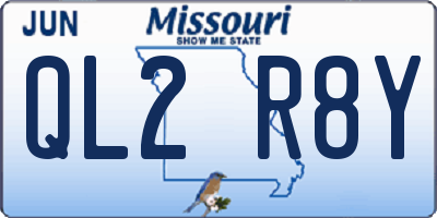 MO license plate QL2R8Y