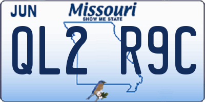 MO license plate QL2R9C