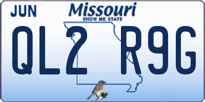 MO license plate QL2R9G