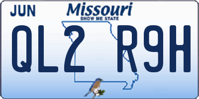 MO license plate QL2R9H