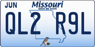 MO license plate QL2R9L