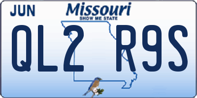 MO license plate QL2R9S