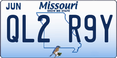 MO license plate QL2R9Y