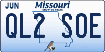 MO license plate QL2S0E