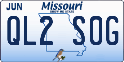 MO license plate QL2S0G