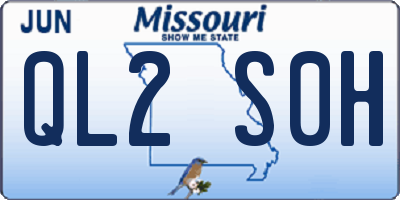 MO license plate QL2S0H
