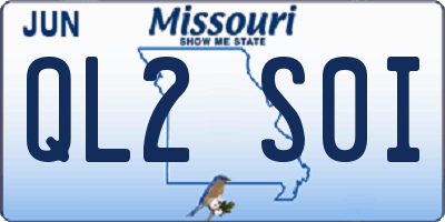 MO license plate QL2S0I