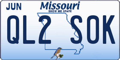 MO license plate QL2S0K