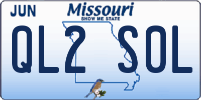 MO license plate QL2S0L