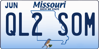 MO license plate QL2S0M