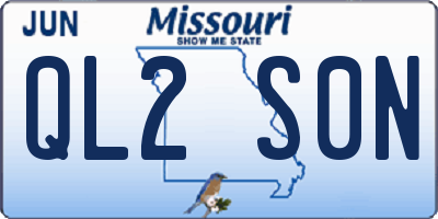MO license plate QL2S0N