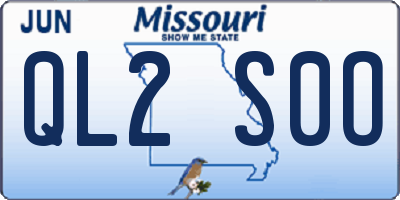 MO license plate QL2S0O