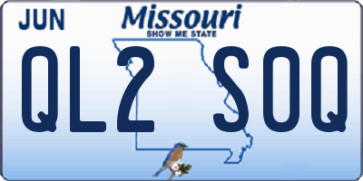 MO license plate QL2S0Q