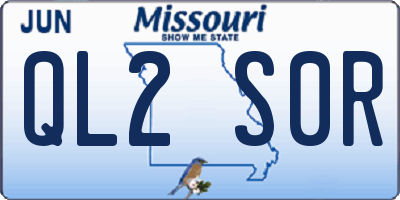 MO license plate QL2S0R