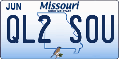 MO license plate QL2S0U