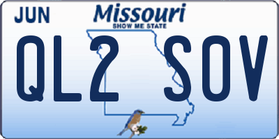 MO license plate QL2S0V