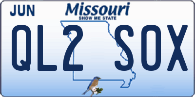 MO license plate QL2S0X