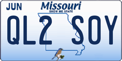 MO license plate QL2S0Y
