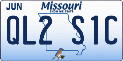 MO license plate QL2S1C