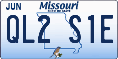MO license plate QL2S1E