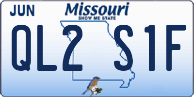 MO license plate QL2S1F