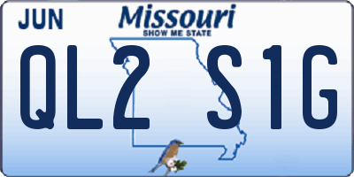 MO license plate QL2S1G