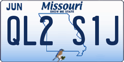 MO license plate QL2S1J