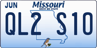 MO license plate QL2S1O