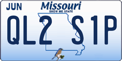 MO license plate QL2S1P