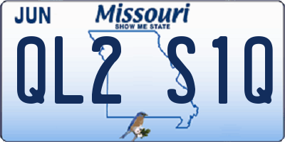 MO license plate QL2S1Q