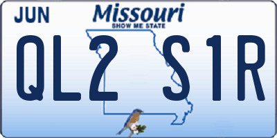 MO license plate QL2S1R