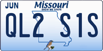 MO license plate QL2S1S