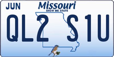 MO license plate QL2S1U