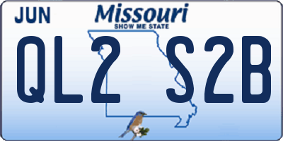 MO license plate QL2S2B