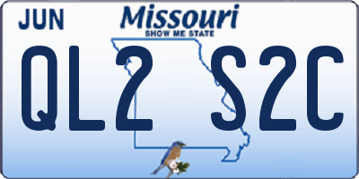 MO license plate QL2S2C