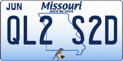 MO license plate QL2S2D