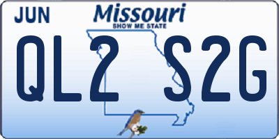 MO license plate QL2S2G
