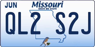 MO license plate QL2S2J
