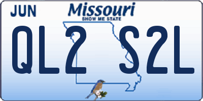 MO license plate QL2S2L